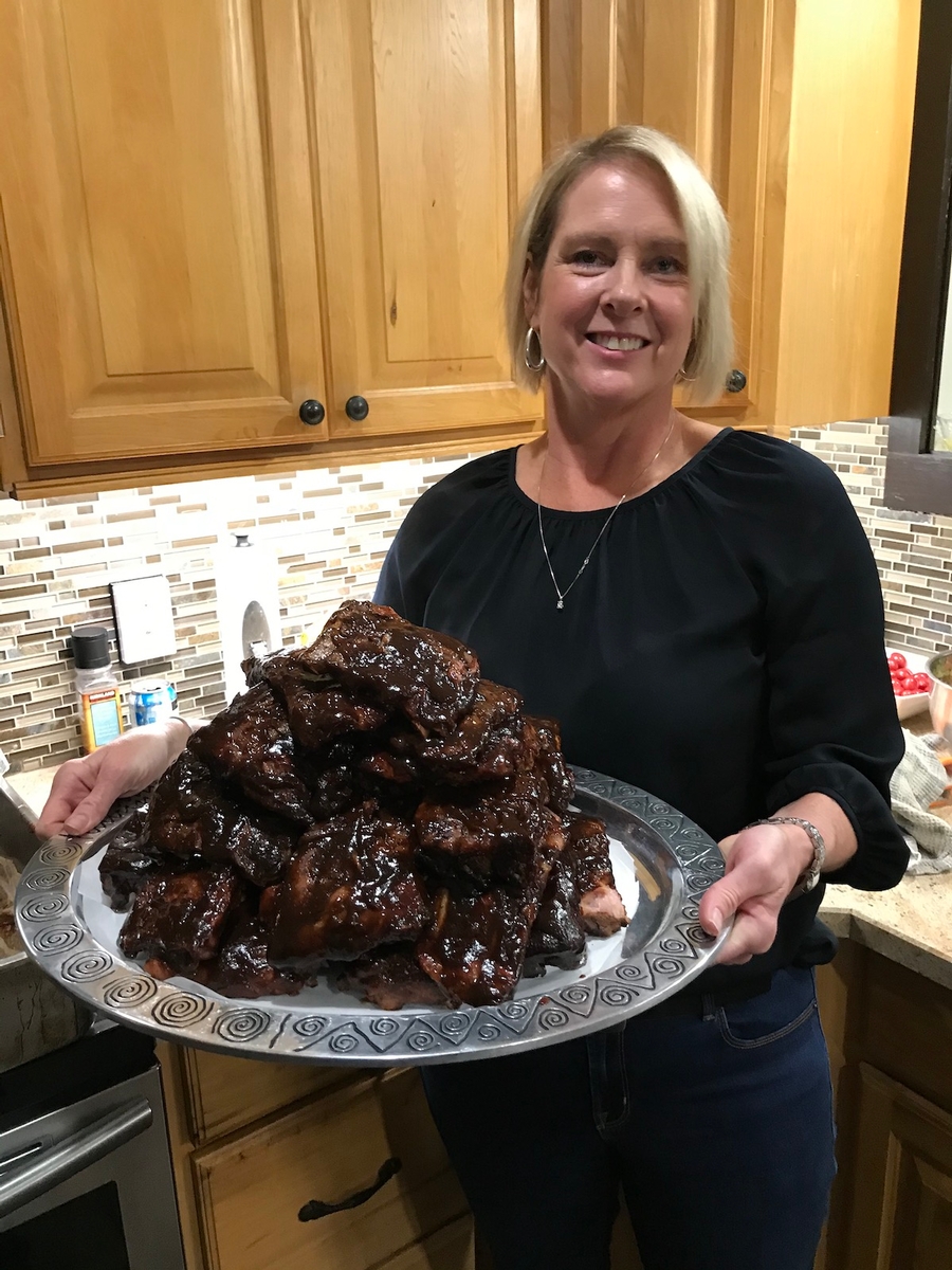 Wendy Lambley with one of many amazing meals Lodging & Accommodations (2)